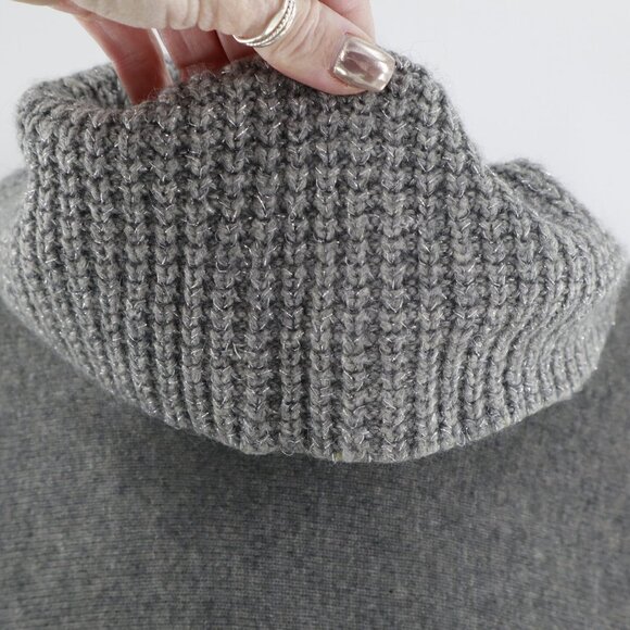 SFA Cashmere Angora Wool Sweater Women M Gray Career Preppy Quiet Luxury Classic - Picture 11 of 15